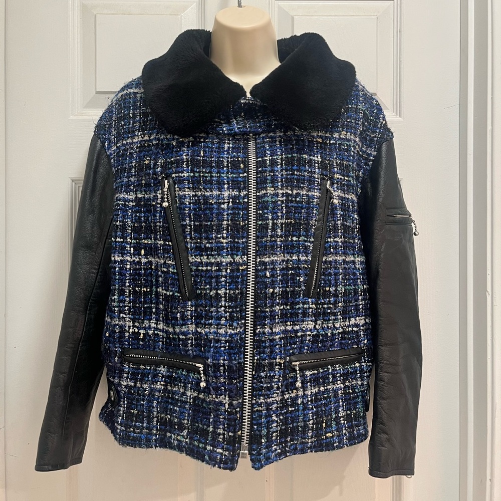 Junya Watanabe Comme des Garçons Tweed Leather Denim Women’s Jacket - MED - EUC